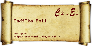 Csóka Emil névjegykártya